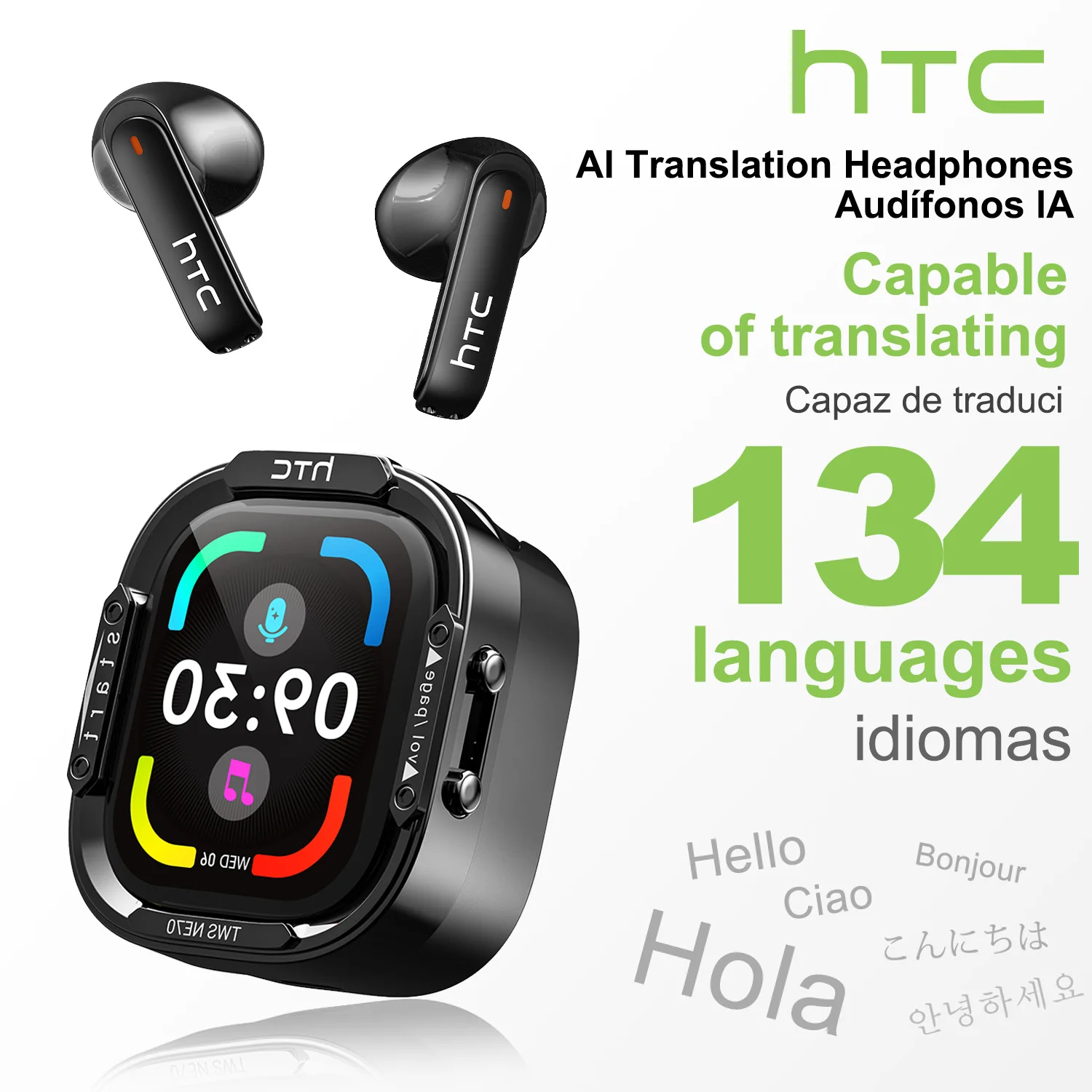 Type C Wired Earphones With Mic - Fones de Ouvido HTC NE70 Bluetooth