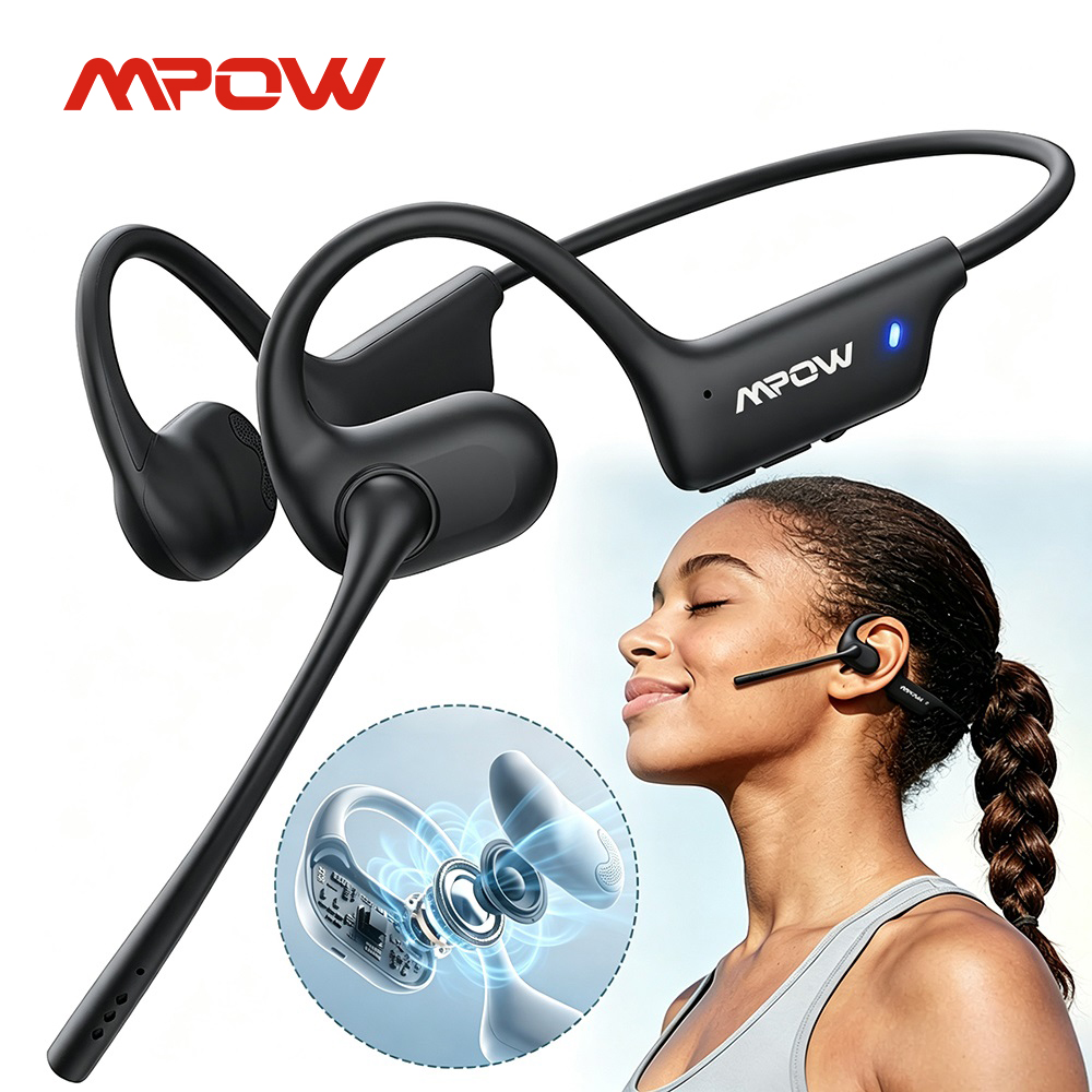 Open Ear Air Conduction Headphones - Fones de Ouvido Esportivos Mpow O1