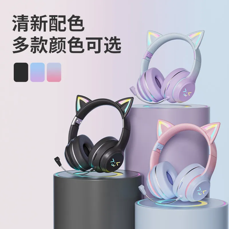 Fones de ouvido sem fio Blueto - Cat Ear Bluetooth Headset Led avaliação e preço