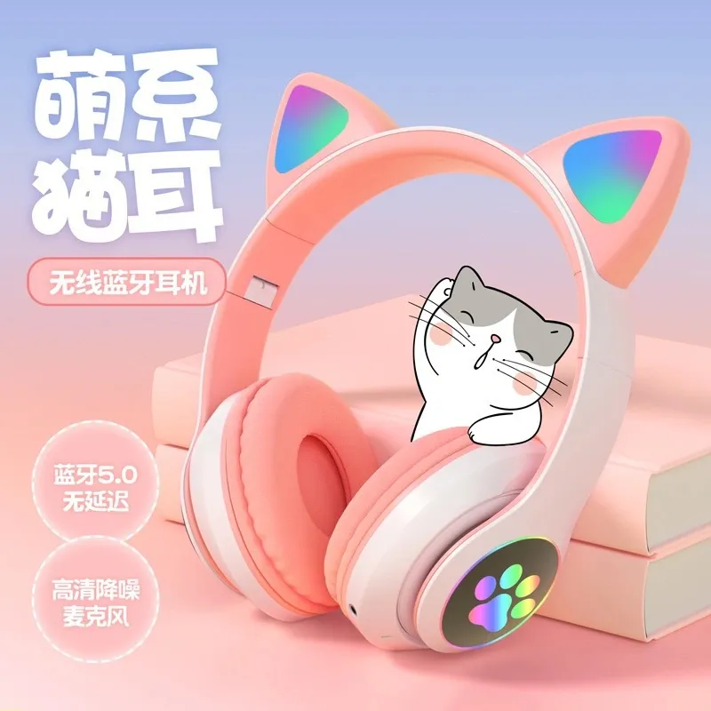Fones de ouvido bluetooth com  - Cat Ear Bluetooth Headset Led avaliação e preço