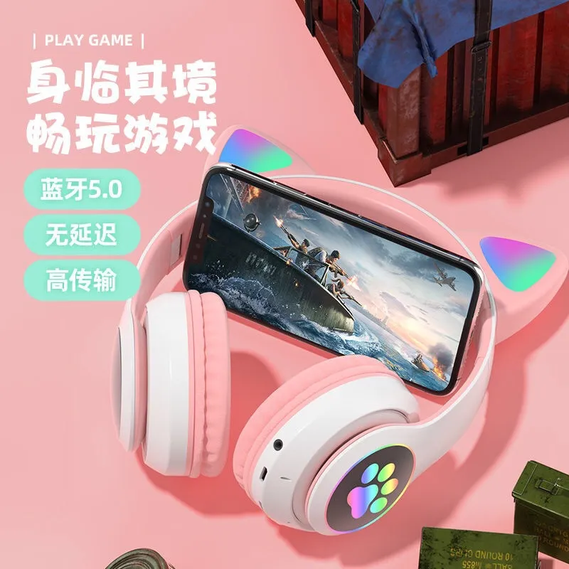 Fones de ouvido bluetooth com  - Cat Ear Bluetooth Headset Led avaliação e preço