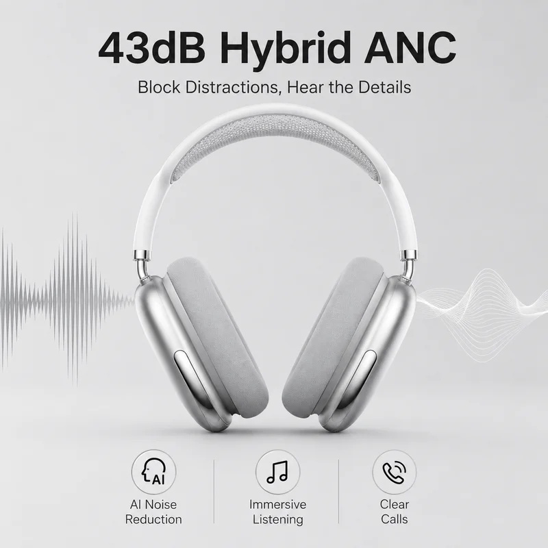 Fones de Ouvido Bluetooth Sem  - Anc Wireless Over Ear Headphones avaliação e preço