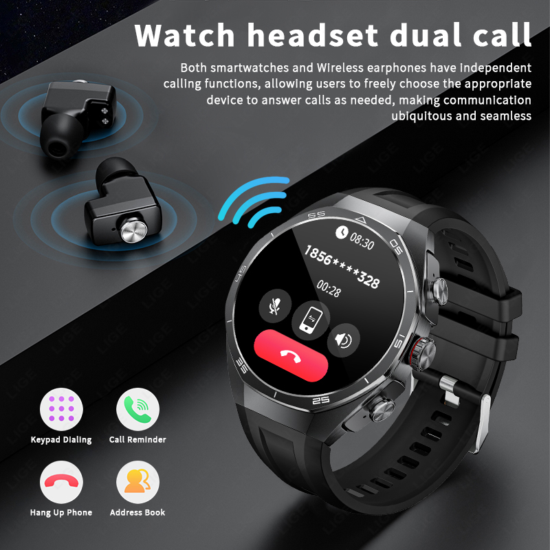 Relógio Inteligente LIGE com F - Tws Earbuds Bluetooth 5.3 avaliação e preço