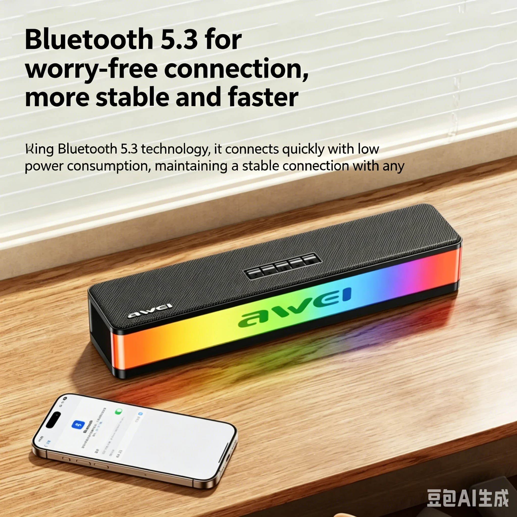 Caixa de Som Bluetooth RGB 20W - Rgb Computer Soundbar For Pc avaliação e preço