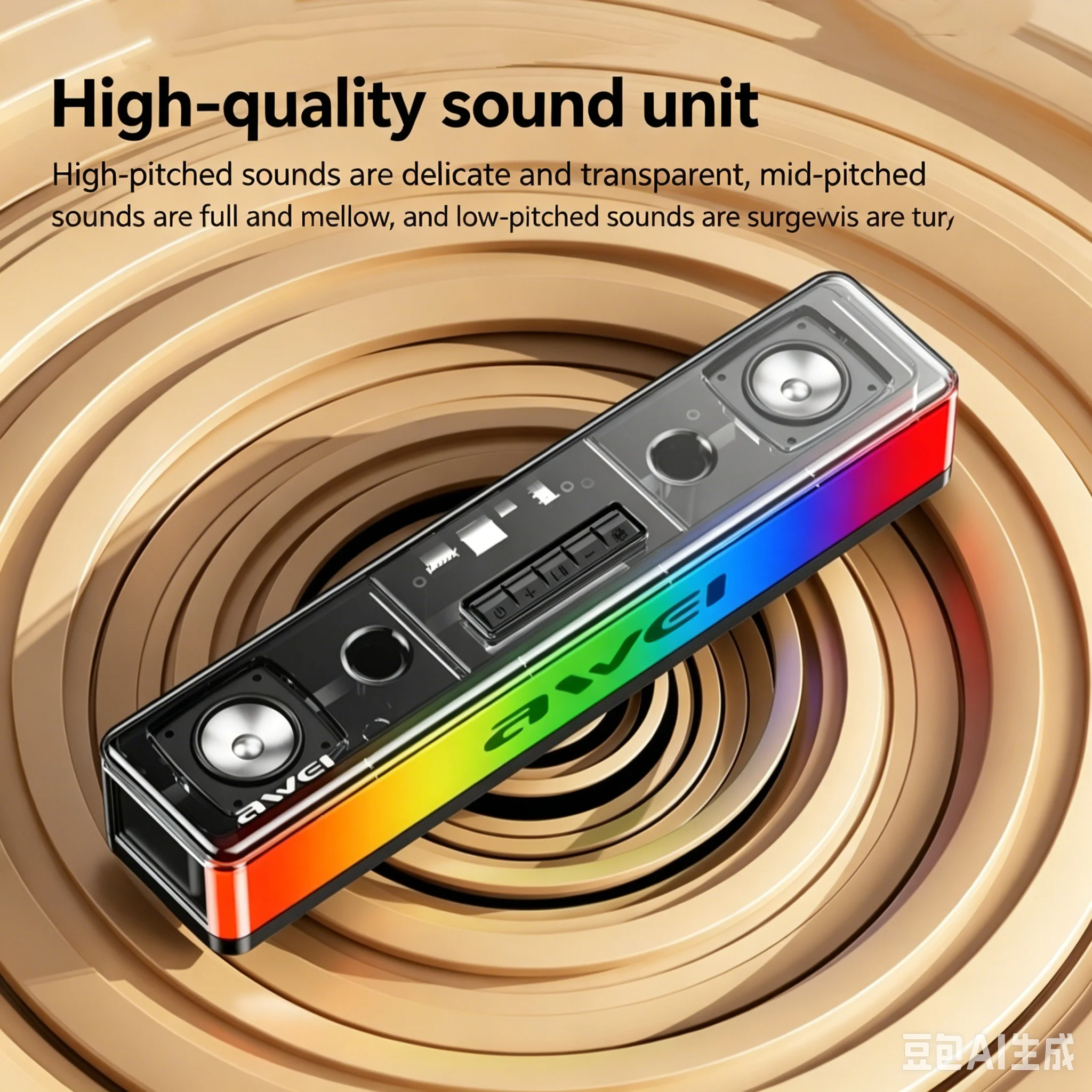 Caixa de Som Bluetooth RGB 20W - Rgb Computer Soundbar For Pc avaliação e preço
