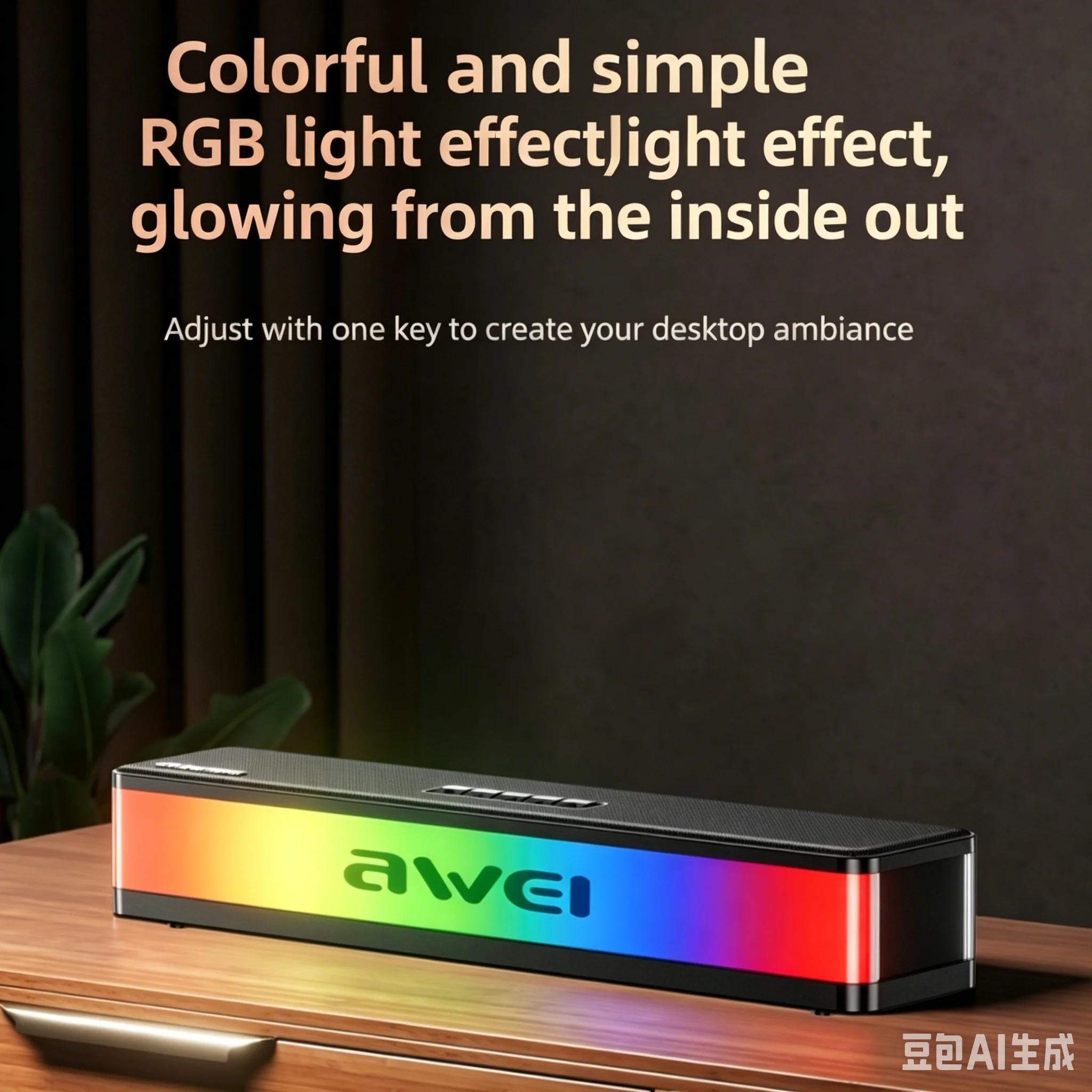 Caixa de Som Bluetooth RGB 20W - Rgb Computer Soundbar For Pc avaliação e preço