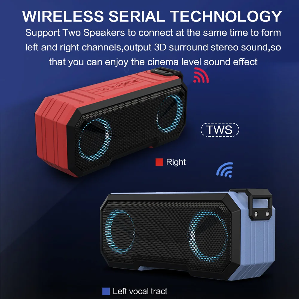 Caixa de Som Bluetooth Portáti - Portable Bluetooth Speaker Waterproof Ipx7 avaliação e preço