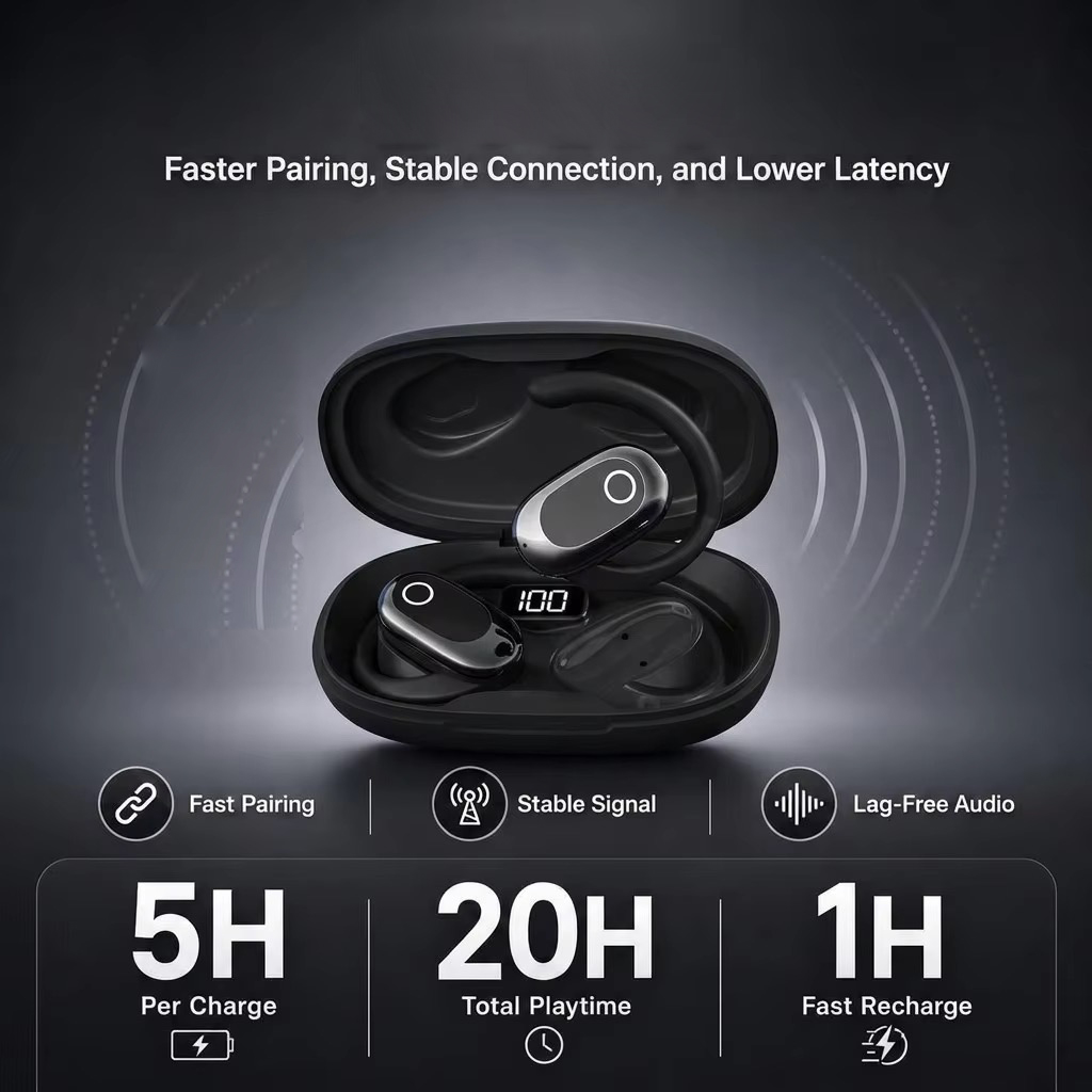 Fones de Ouvido de Orelha Aber - Bone Conduction Running Headphones avaliação e preço